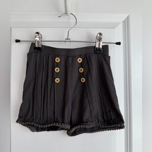 Kate Quinn The Woods Pin Tuck Shorts Dark Gray Size 4T